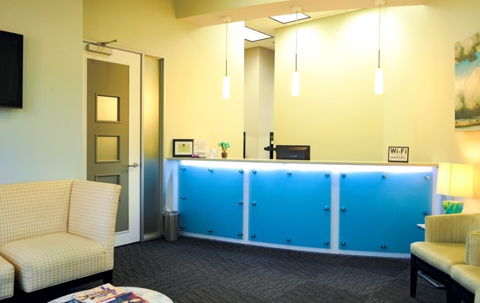 Coppell Texas oral surgery office reception desk