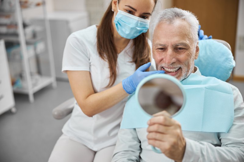 a patient receiving dental implants in Coppell