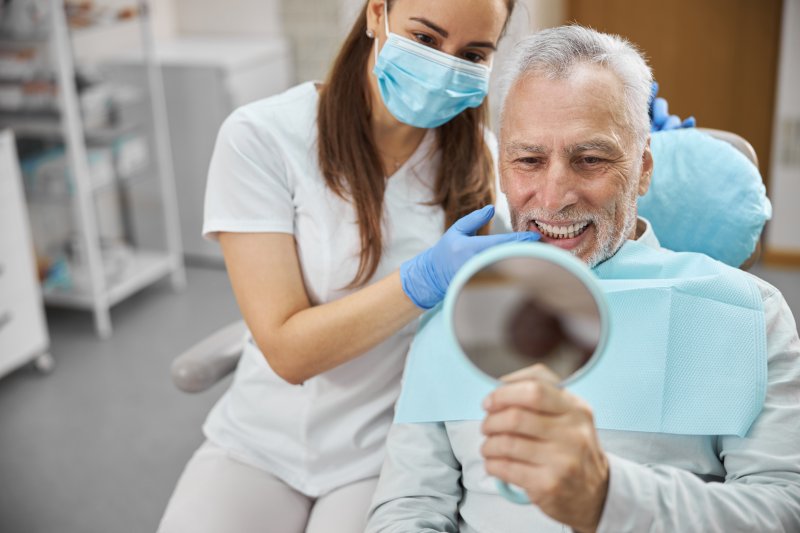 a patient receiving dental implants in Coppell