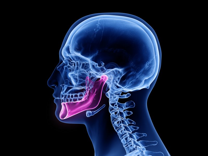 X-Ray highlights human jawbone