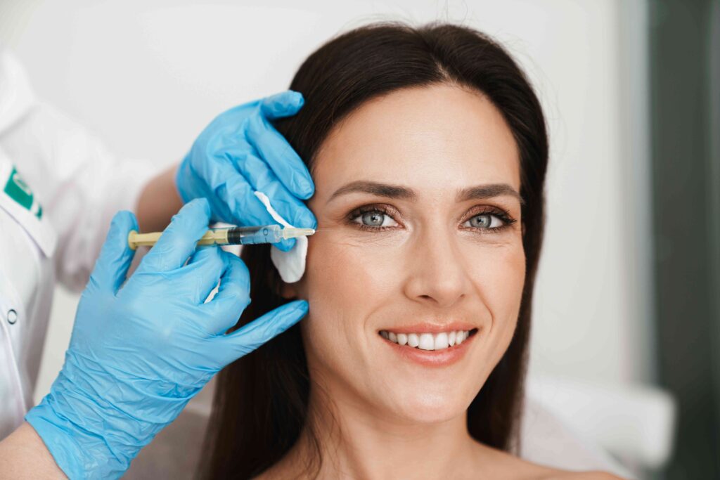 Woman getting BOTOX injections